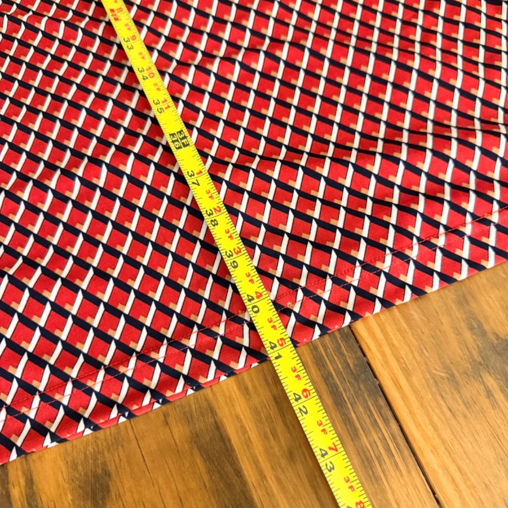 NWT Banana Republic Factory Sleeveless Work Dress - Red/Black Geometric - Size M - Picture 9 of 9